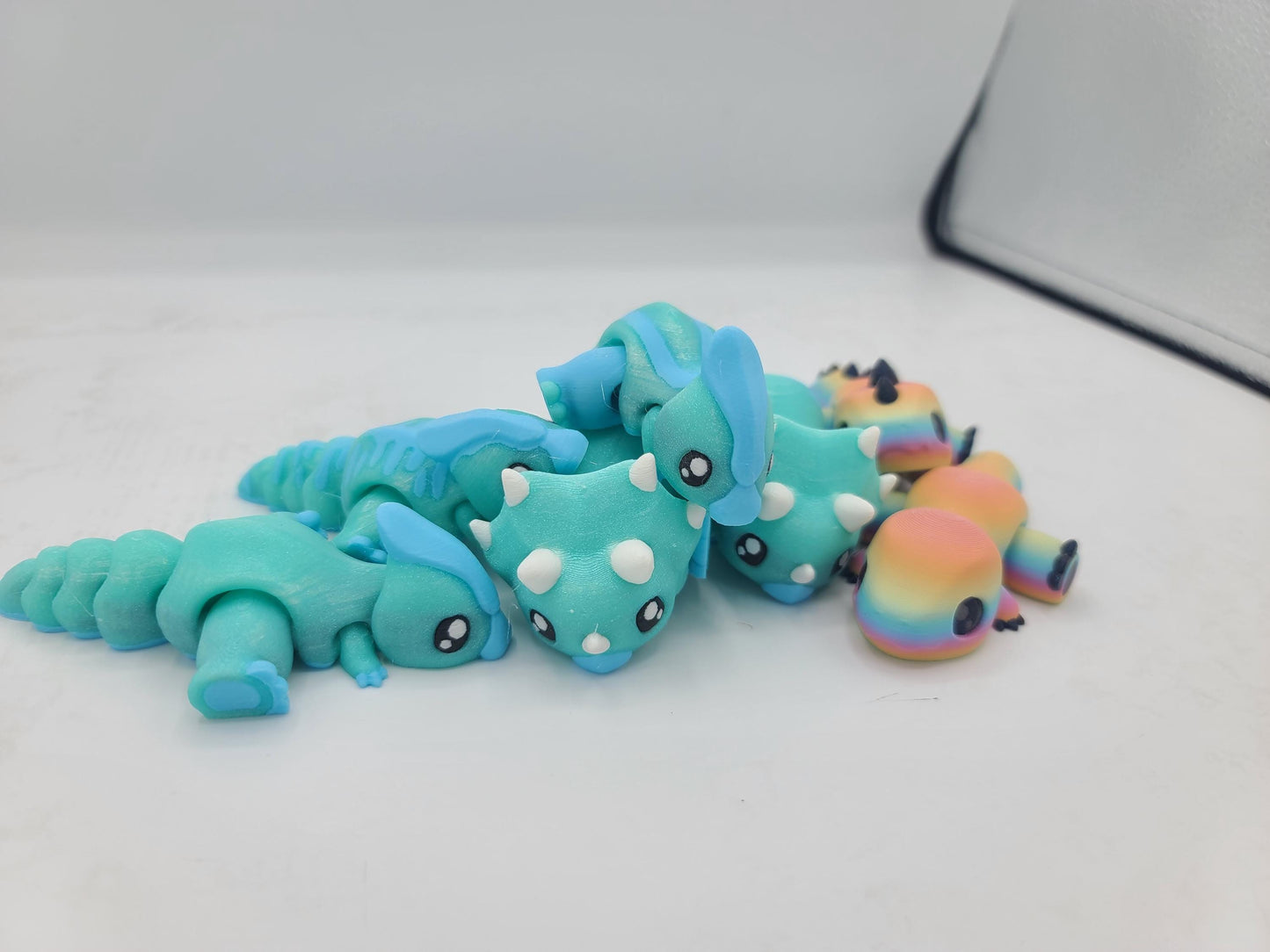 Dinosaur Flexi Toys with Egg Option Parasaurolophus, T-Rex or Triceratops All Color Customizable | 3D Prints