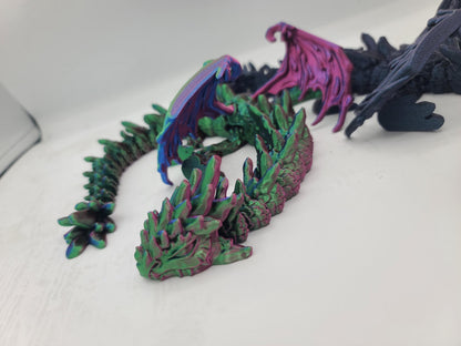 Ice Dragon Winged Fantasy Dragon Articulated 3D Print