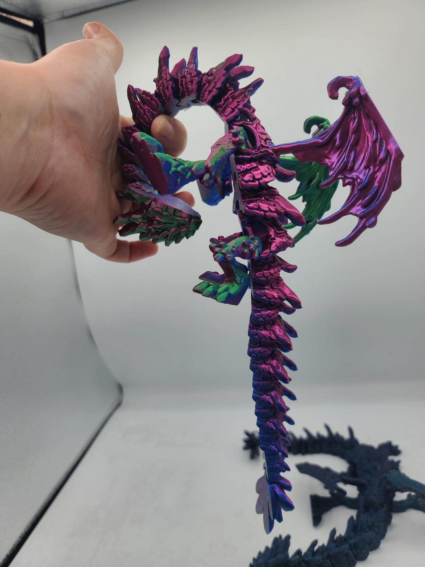 Ice Dragon Winged Fantasy Dragon Articulated 3D Print