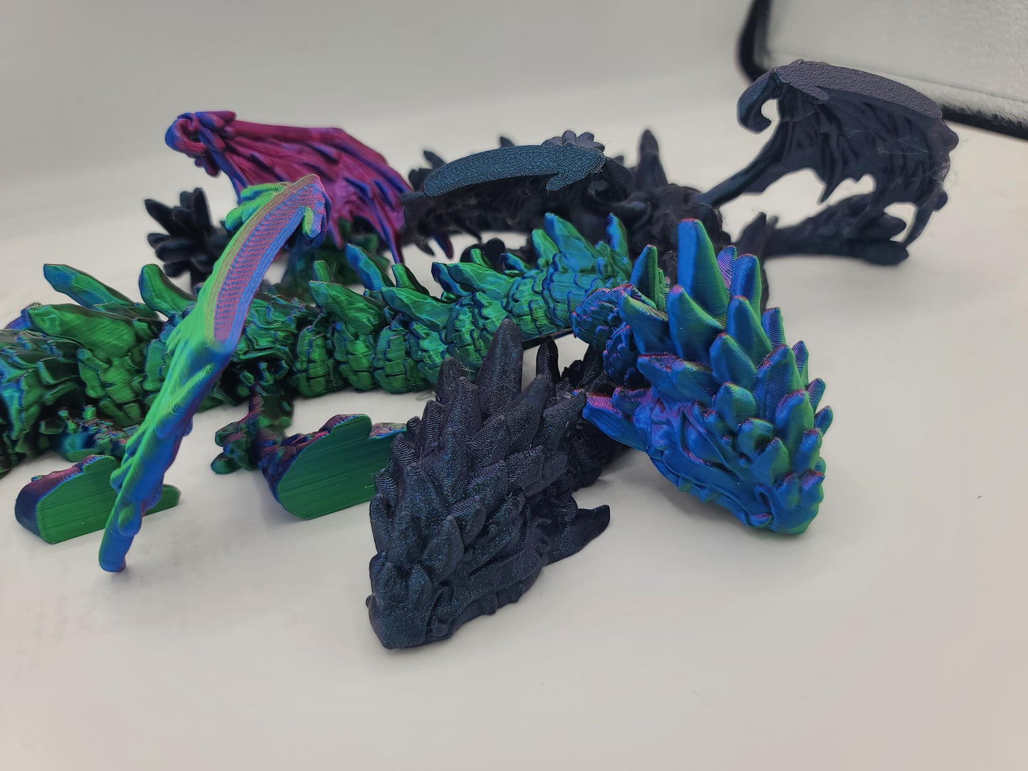 Ice Dragon Winged Fantasy Dragon Articulated 3D Print