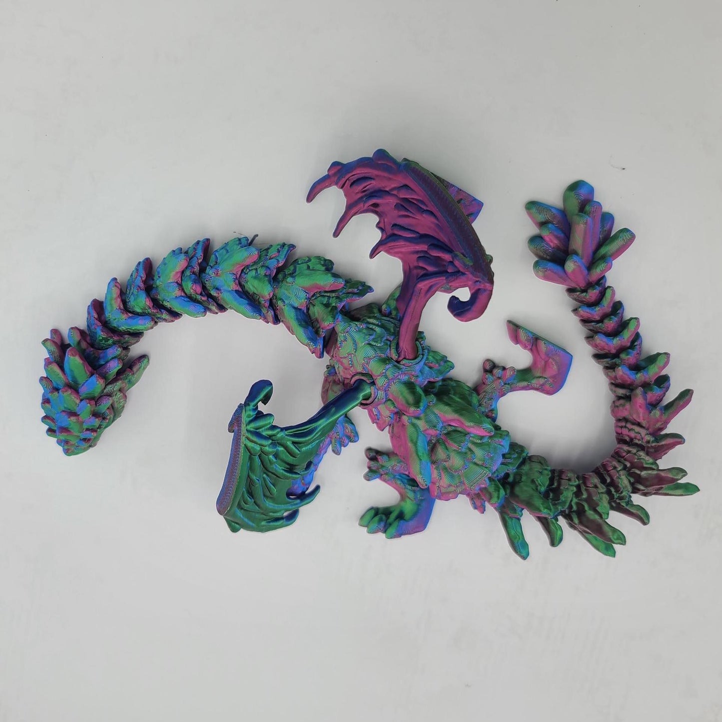 Ice Dragon Winged Fantasy Dragon Articulated 3D Print
