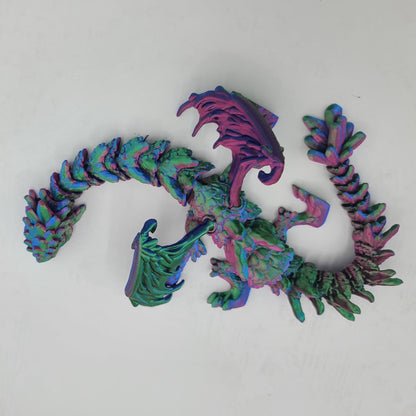 Ice Dragon Winged Fantasy Dragon Articulated 3D Print