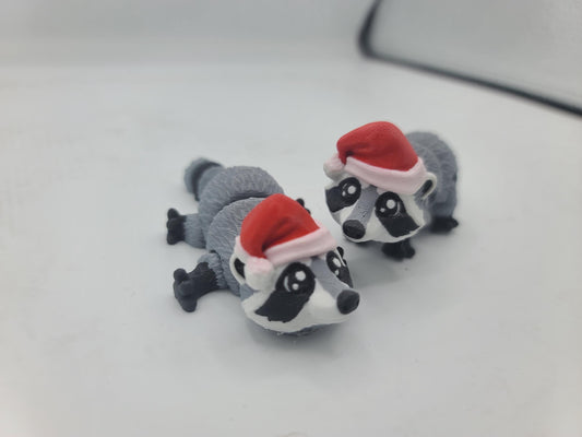 Mini Santa Hat Raccoon Flexi 3D Print