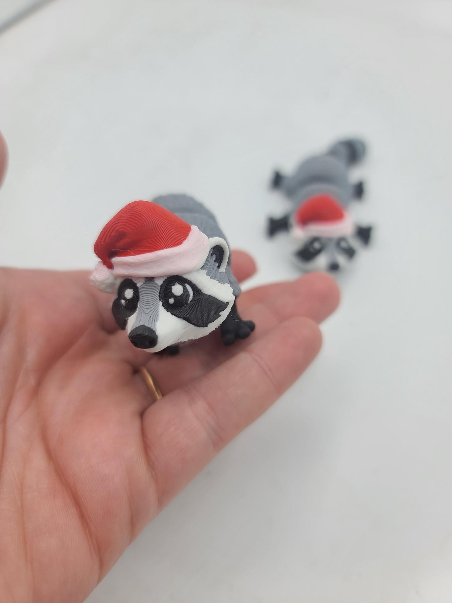 Mini Santa Hat Raccoon Flexi 3D Print