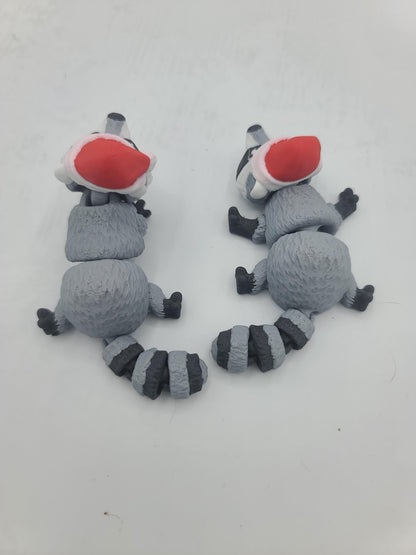 Mini Santa Hat Raccoon Flexi 3D Print