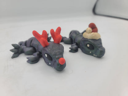Mini T-Rex Christmas Themed Dinosaurs Rudolph or Santa Style | 3D Print