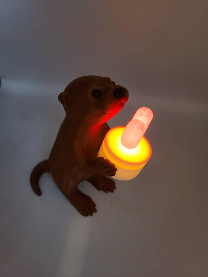 Adorable Otter Love Heart LED Tealight Display | 3D Print