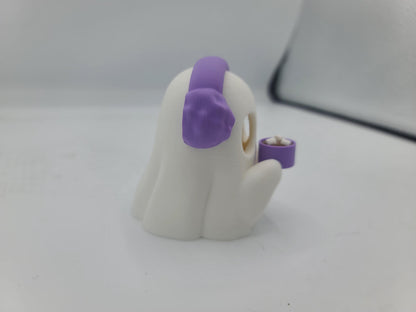 Cute Kawaii Winter Ghosty Holiday Display 3D Print (LED Tealight Included)