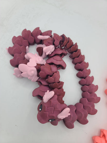 Valentine Cupid Heart Snake Articulated 3D Print