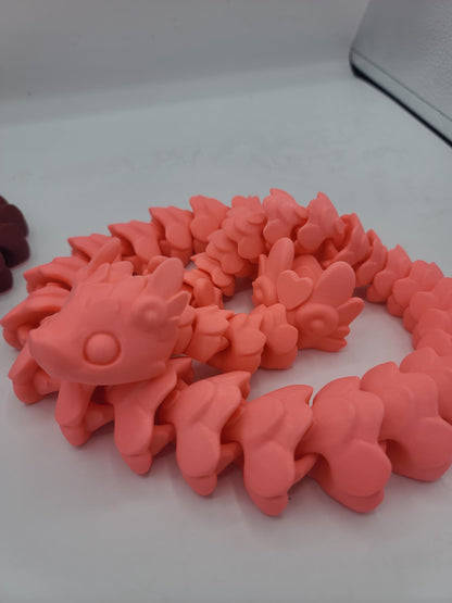 Valentine Cupid Heart Snake Articulated 3D Print