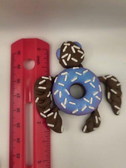 Small Cute Articulated Donut Turtle 3D Print