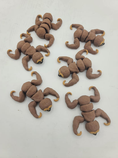 Tiny Baby Sloth Flexi (Poseable and Fun!) 3D Print