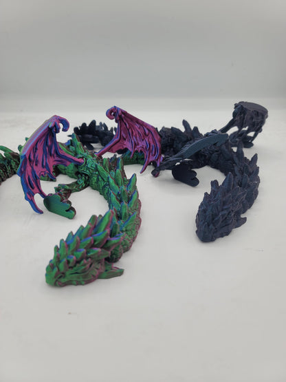 Ice Dragon Winged Fantasy Dragon Articulated 3D Print