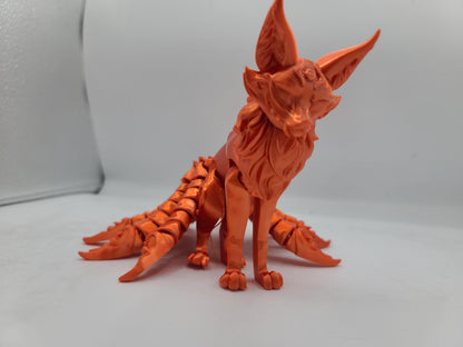 Articulated 9-Tailed Japanese Fox Spirit Kitsune | Flexi 3D Print