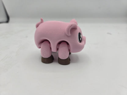 Adorable Articulated Pigs | Two Styles: Clean or "Muddy" | 3D Printed