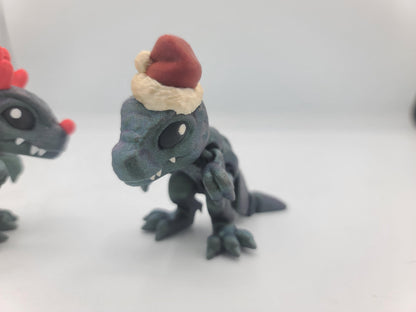 Mini T-Rex Christmas Themed Dinosaurs Rudolph or Santa Style | 3D Print