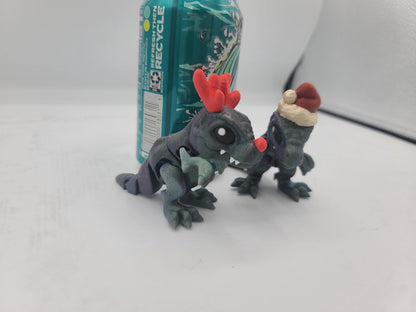 Mini T-Rex Christmas Themed Dinosaurs Rudolph or Santa Style | 3D Print