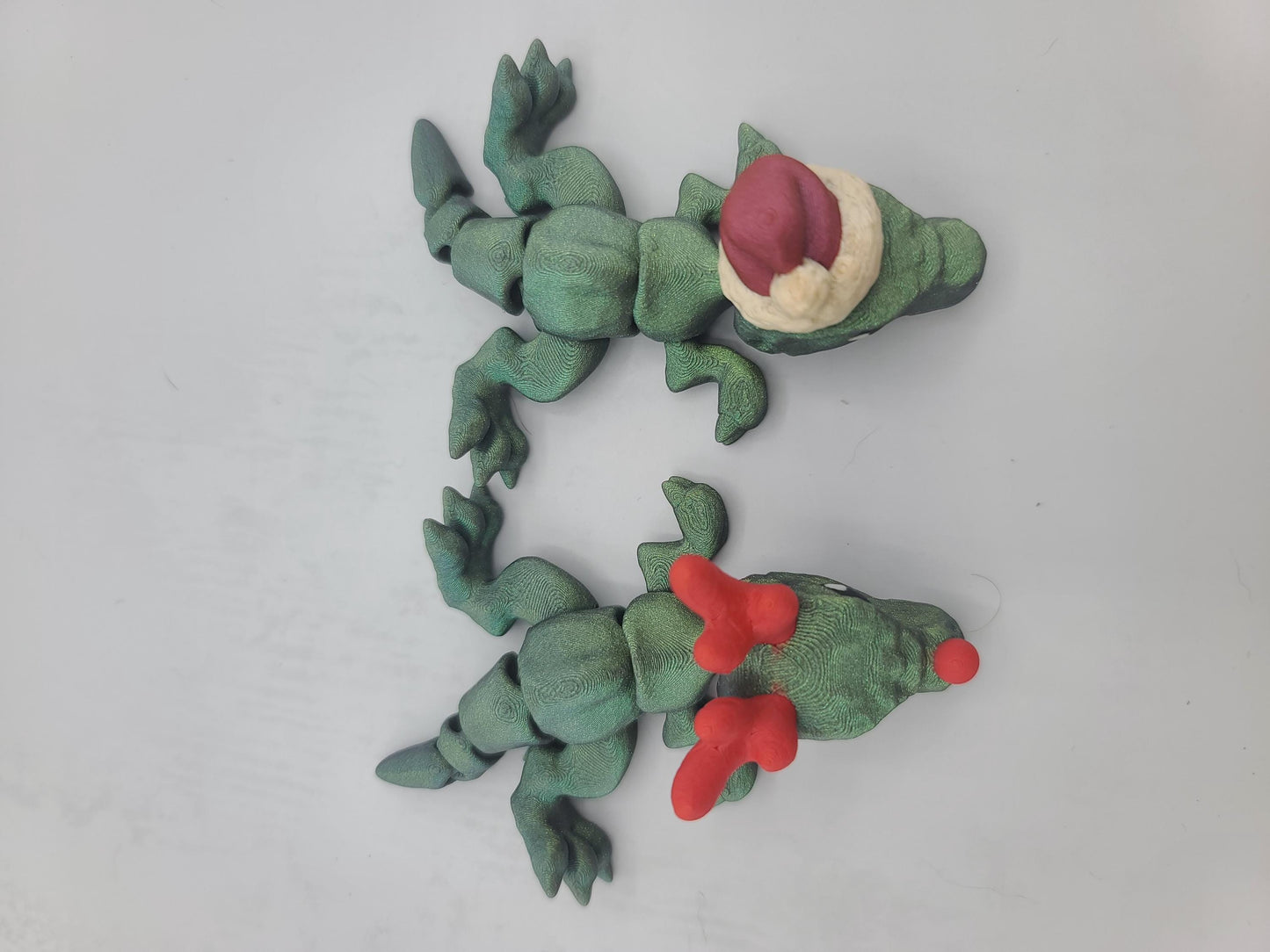 Mini T-Rex Christmas Themed Dinosaurs Rudolph or Santa Style | 3D Print