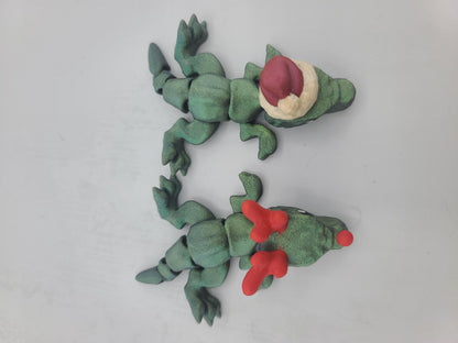 Mini T-Rex Christmas Themed Dinosaurs Rudolph or Santa Style | 3D Print