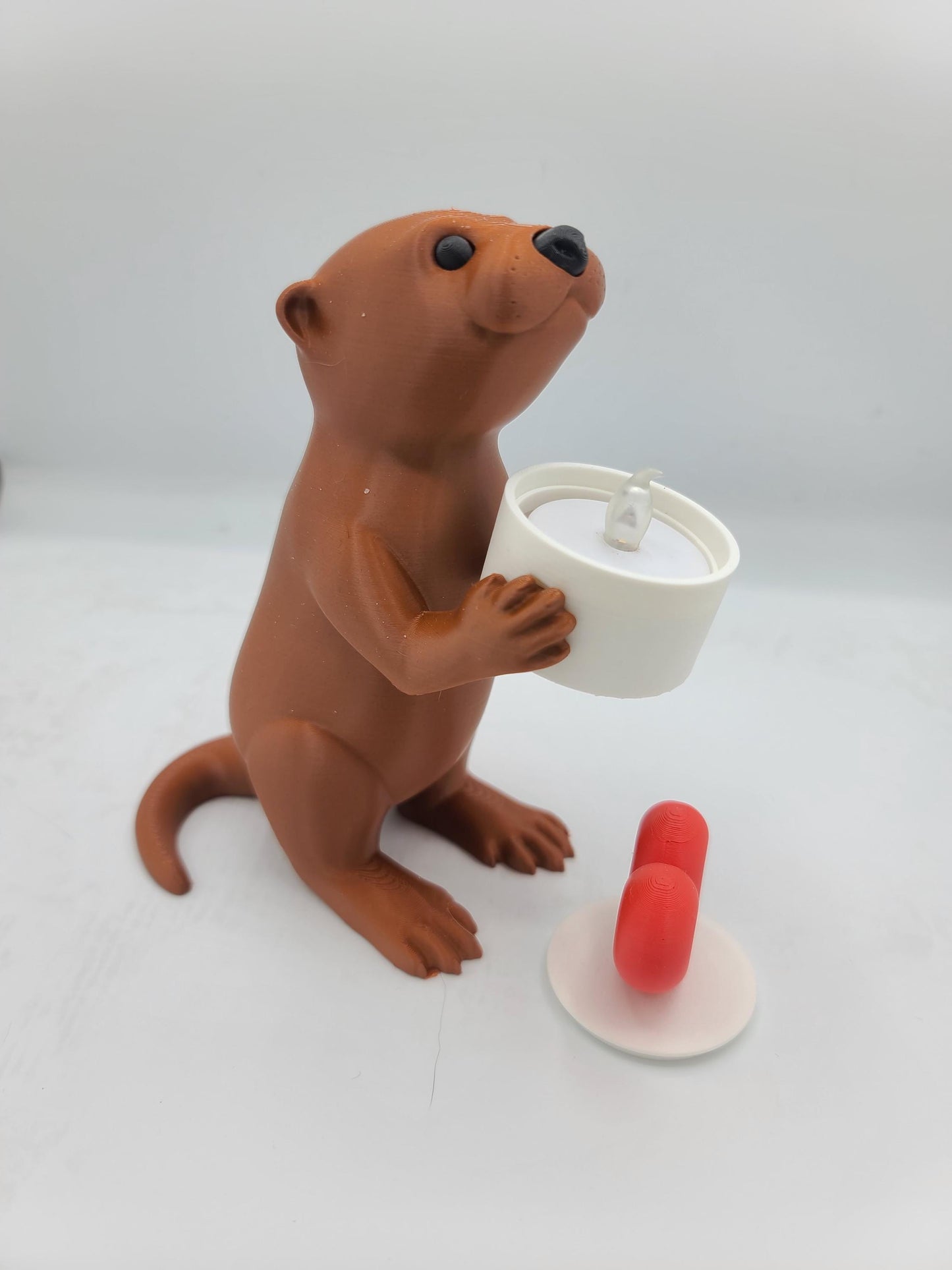 Adorable Otter Love Heart LED Tealight Display | 3D Print