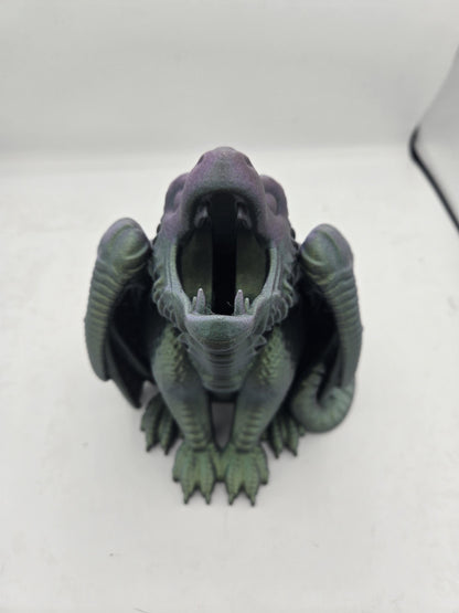 Seated Dragon Coin Bank | 3D Printed Fantasy Treasure Keeper