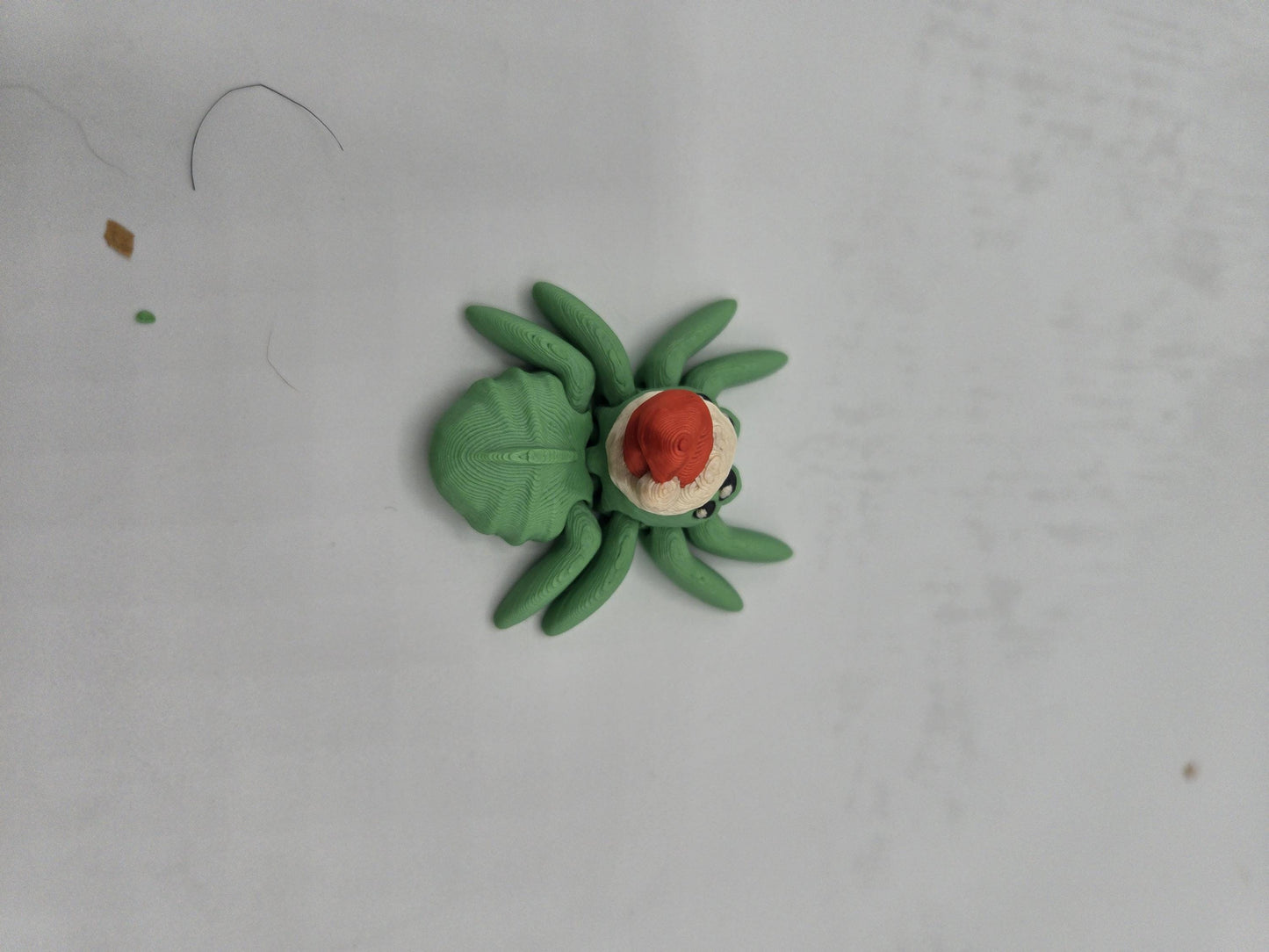 Tiny Cute Articulated Christmas Santa Hat Spiders 3D Print