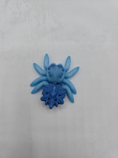 Tiny Cute Articulated Winter Snowflake Spiders 3D Print