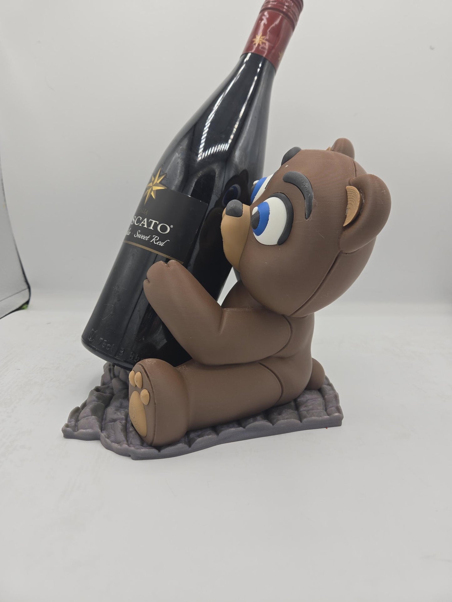 Teddy Bear Wine Bottle Holder – 3D Printed