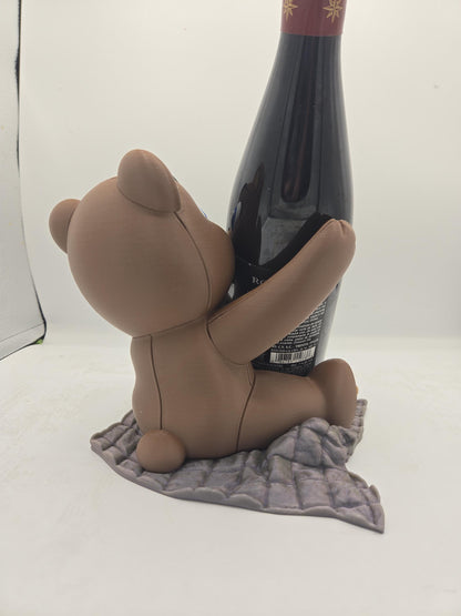 Teddy Bear Wine Bottle Holder – 3D Printed