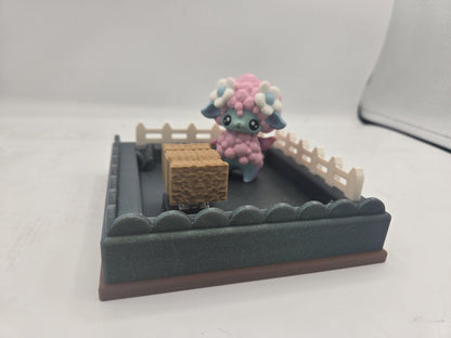 Sheep Pixie with Optional Sheep Pasture or Single Haybale Mechanical Clicker