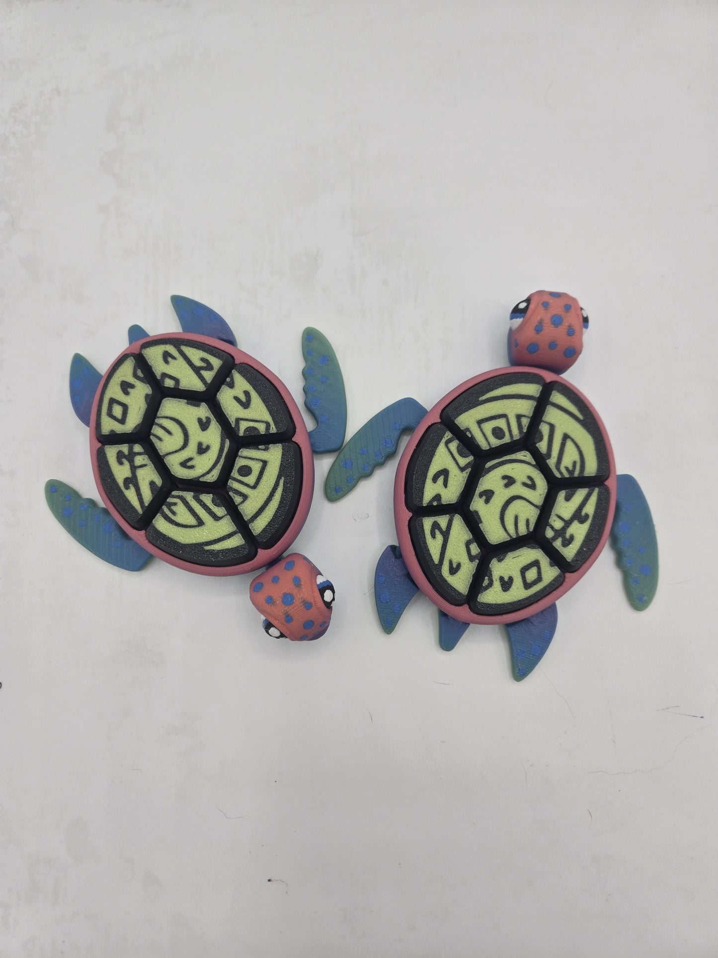 Cute Turtle Mechanical Clicker Fidget with 7 Clicker Keys on Shell | 3D Print