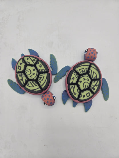 Cute Turtle Mechanical Clicker Fidget with 7 Clicker Keys on Shell | 3D Print