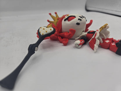 Queen of Hearts Spooky Articulated Doll - 3D Printed Collectible