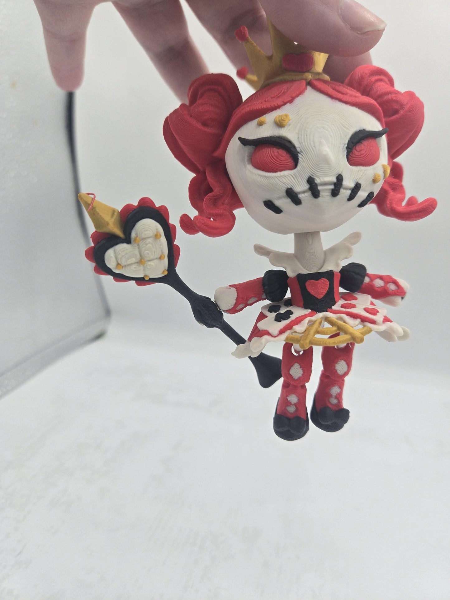 Queen of Hearts Spooky Articulated Doll - 3D Printed Collectible