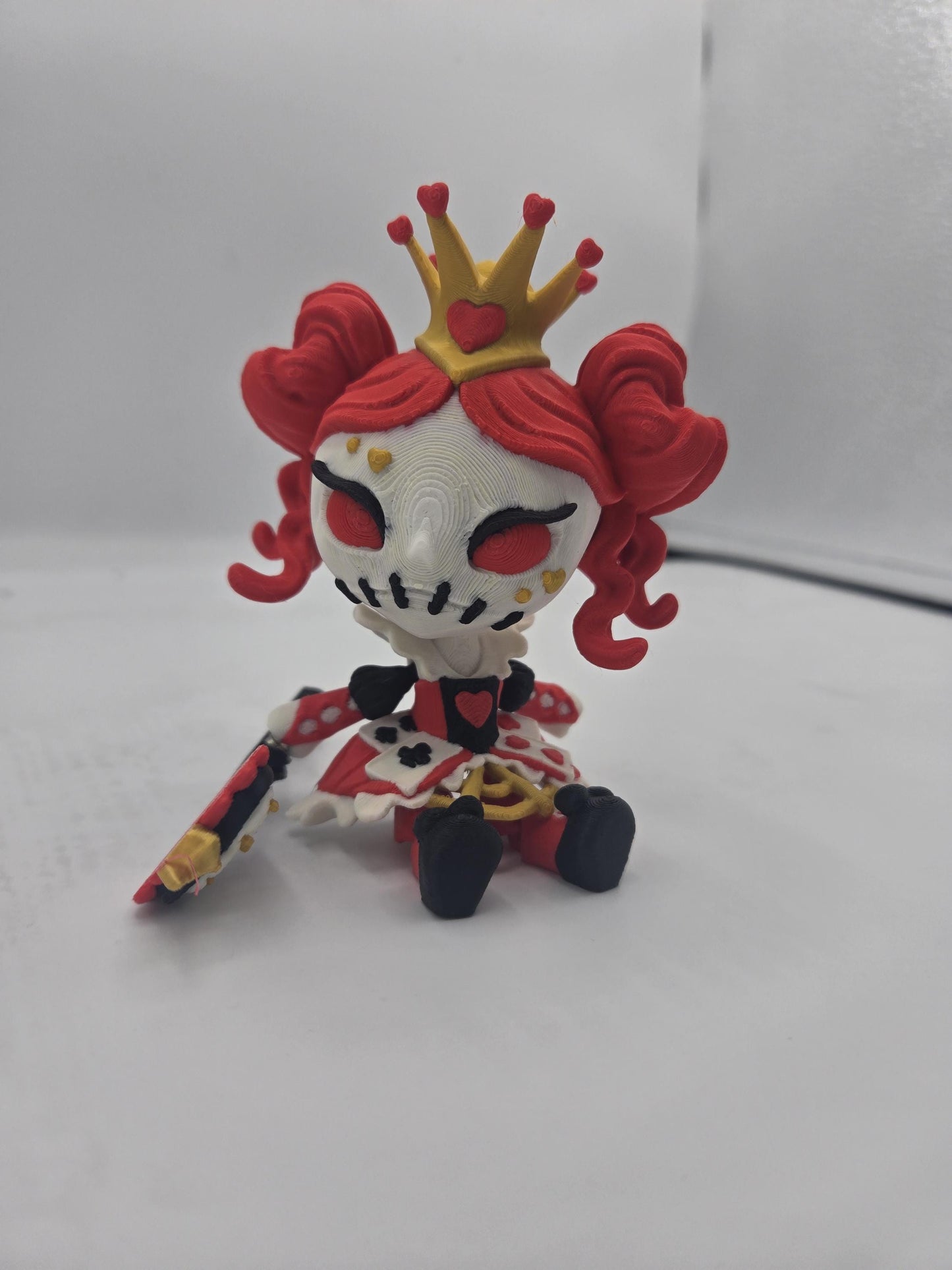 Queen of Hearts Spooky Articulated Doll - 3D Printed Collectible