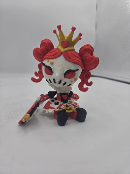Queen of Hearts Spooky Articulated Doll - 3D Printed Collectible