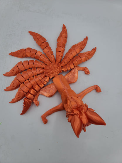 Articulated 9-Tailed Japanese Fox Spirit Kitsune | Flexi 3D Print