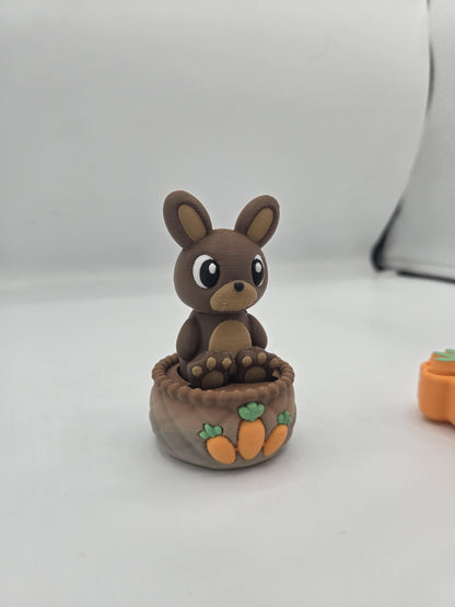 Cute Easter Themed Mechanical Key Clickers - Carrots (can fit in Easter eggs!) or Bunnies with a Basket 3D Print