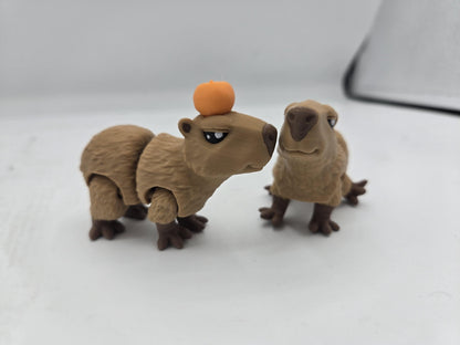Mini Cute Capybara | Articulated 3D Printed Toy | Keychain Option
