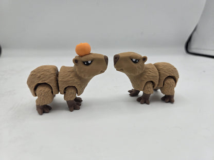 Mini Cute Capybara | Articulated 3D Printed Toy | Keychain Option