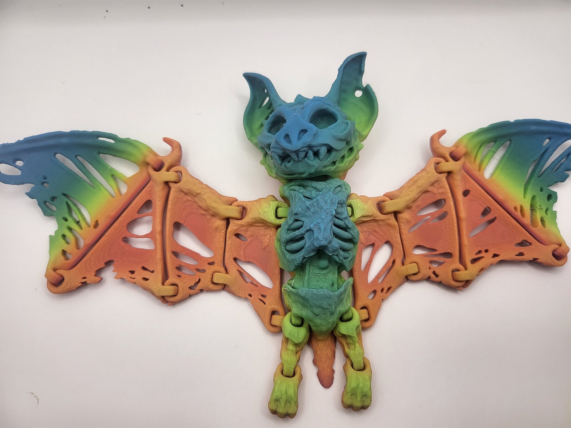 Zombie bat fidget figurine on Halloween desk display