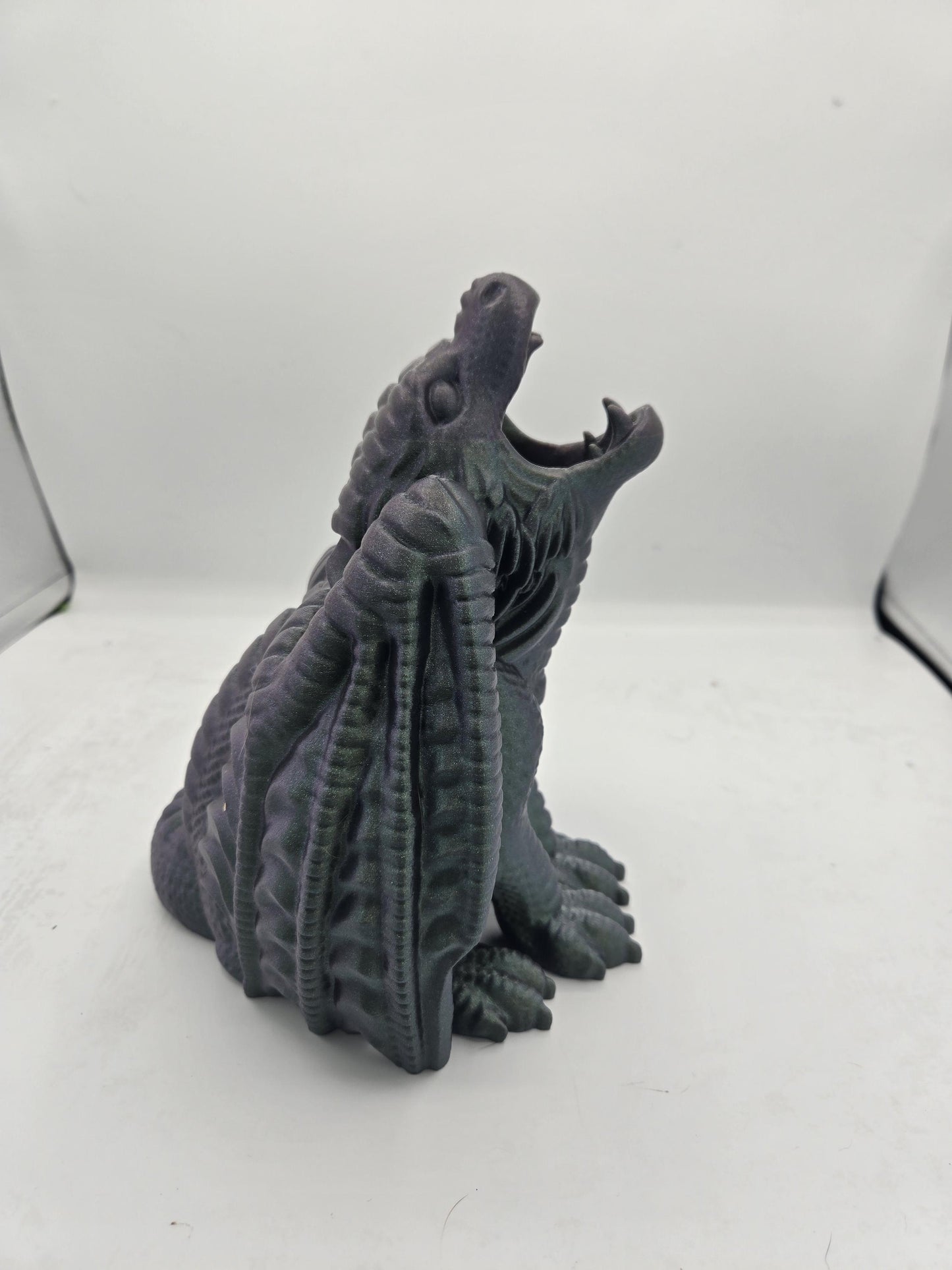 Seated Dragon Coin Bank | 3D Printed Fantasy Treasure Keeper