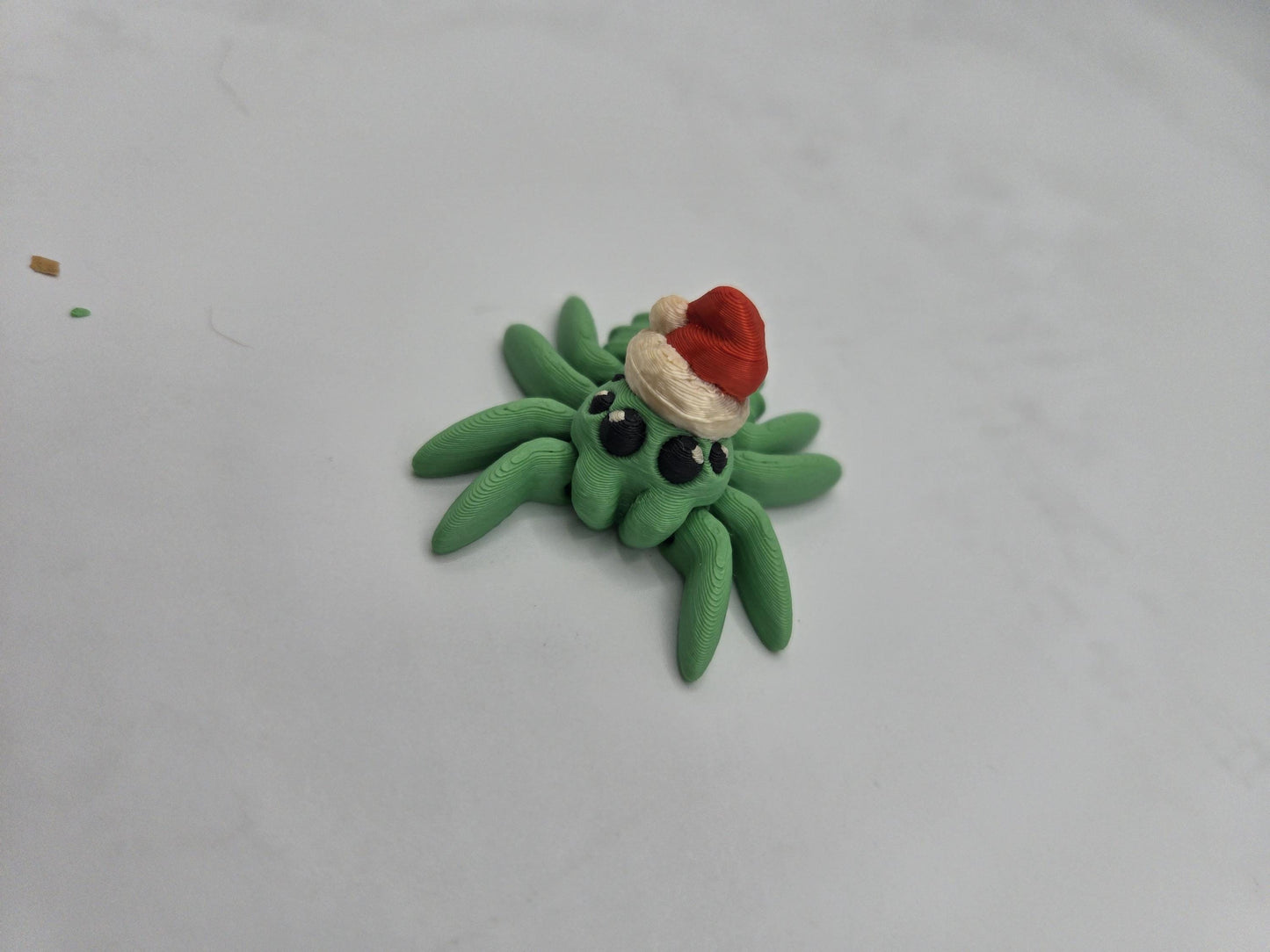 Tiny Cute Articulated Christmas Santa Hat Spiders 3D Print
