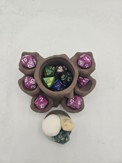 Snail Wood Log Dice Holder Display for Tabletop Gaming 3D Print