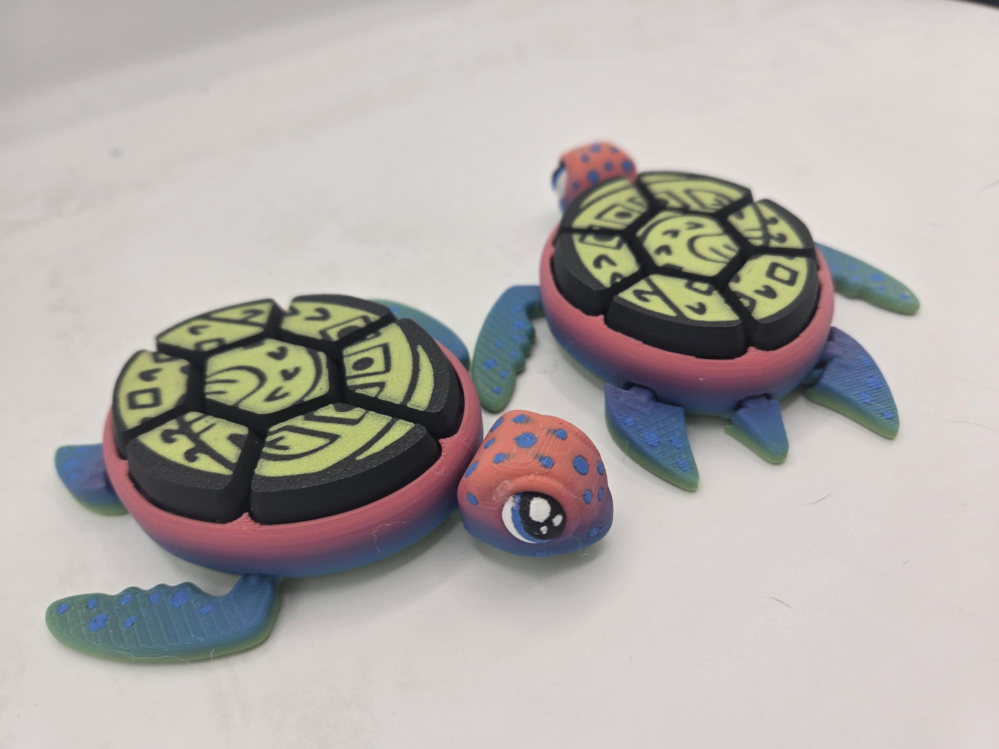 Cute Turtle Mechanical Clicker Fidget with 7 Clicker Keys on Shell | 3D Print