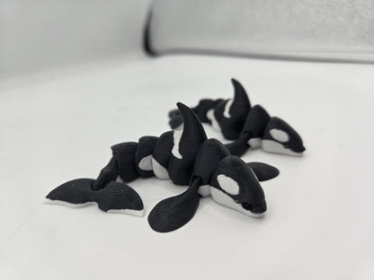 Tiny Orca Whale Flexi Articulated Killer Whale 3D Print