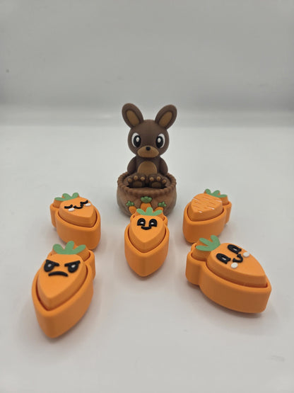 Cute Easter Themed Mechanical Key Clickers - Carrots (can fit in Easter eggs!) or Bunnies with a Basket 3D Print