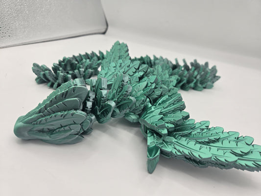 Feathered Feathered Serpent Winged Articulated Dragon | 3D Print