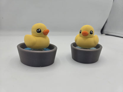 Adorable "Rubber Ducky" in a Bathtub Mechanical Clicker Fidget – 3D Printed Fun!