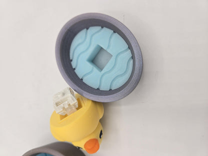 Adorable "Rubber Ducky" in a Bathtub Mechanical Clicker Fidget – 3D Printed Fun!